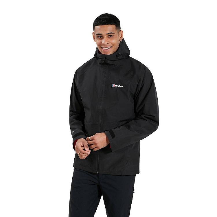 Pánska Nepremokavá Bunda Berghaus Gore Tex Paclite 2.0 Čierne Slovensko 6740KLXFU